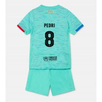 Otroški Nogometni dresi Barcelona Pedri Gonzalez #8 Tretji 2023-24 Kratek Rokav (+ Kratke hlače)